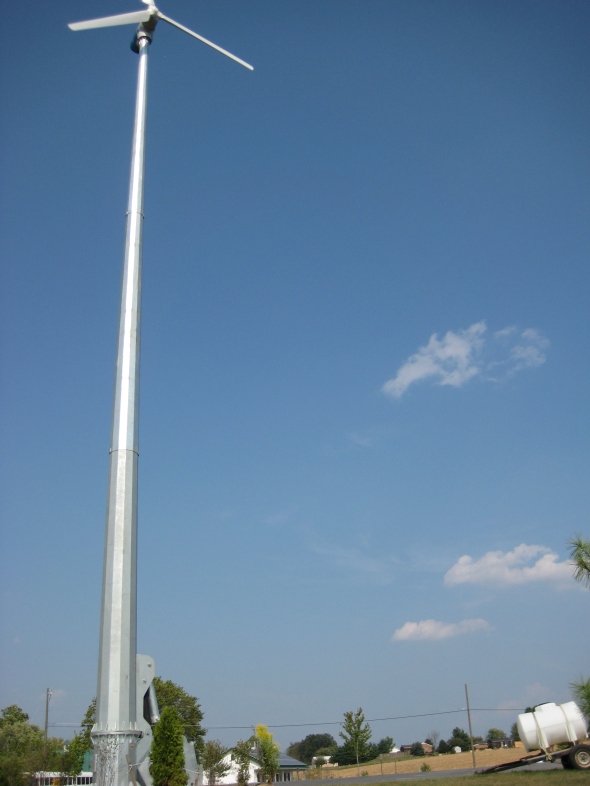 Photo of the 10kW Wind Turbine at Mountainside Education and Enrichment